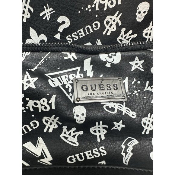 GUESS Backpack Graffiti 1981 Skulls‎ Money Signs Black White main image 8